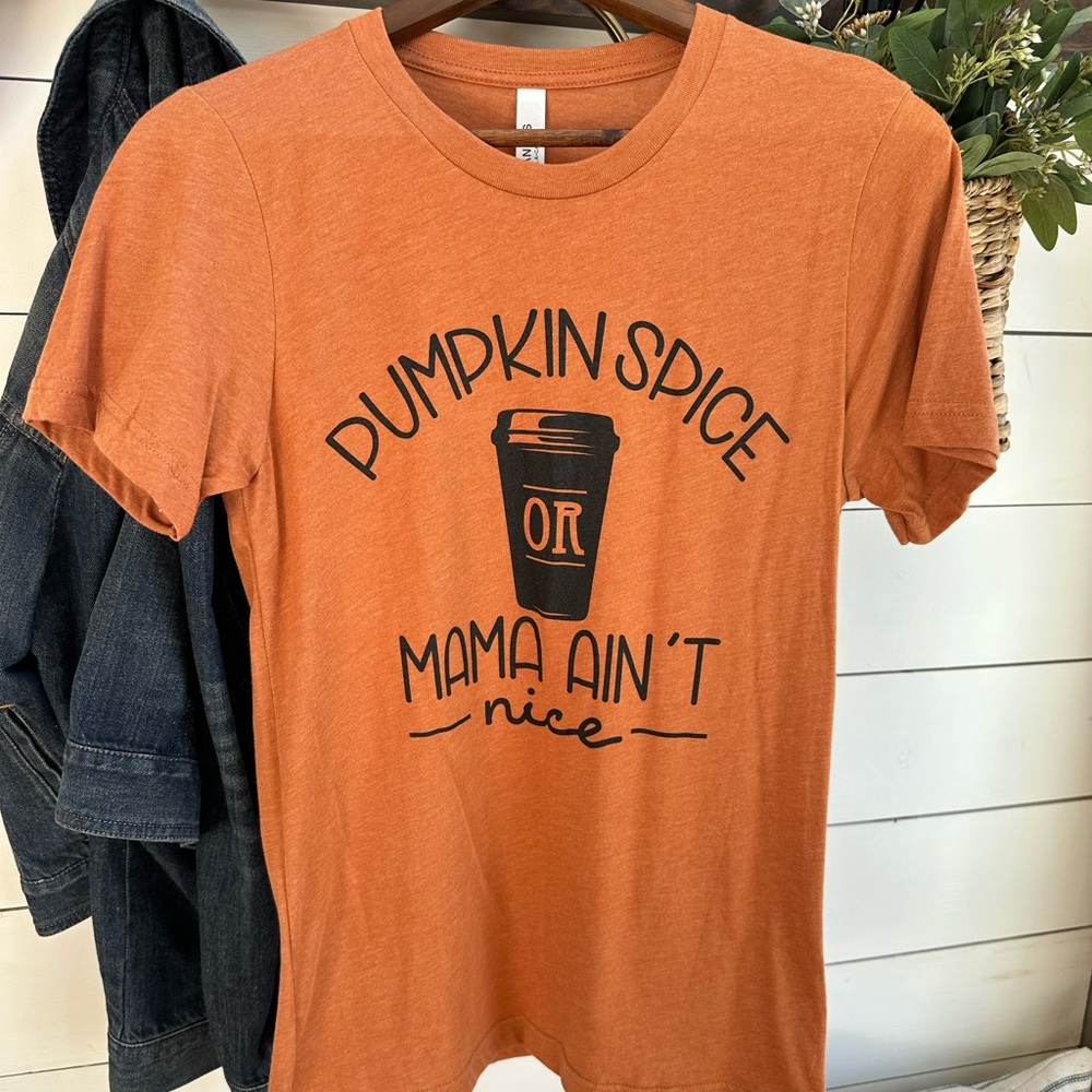 Heather Autumn Pumpkin Spice Coffee Tee T-Shirt
